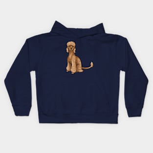 Cute Ginger Poodle Dog Kids Hoodie